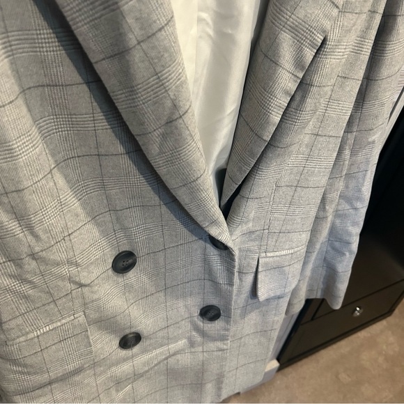 H&M oversized Jacket Blazer with buttons Grey size XS - Picture 5 of 6